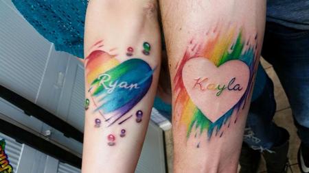 Tattoos - watercolor heart - 133957